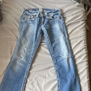 True Religion Light Blue Boot Cut Jeans